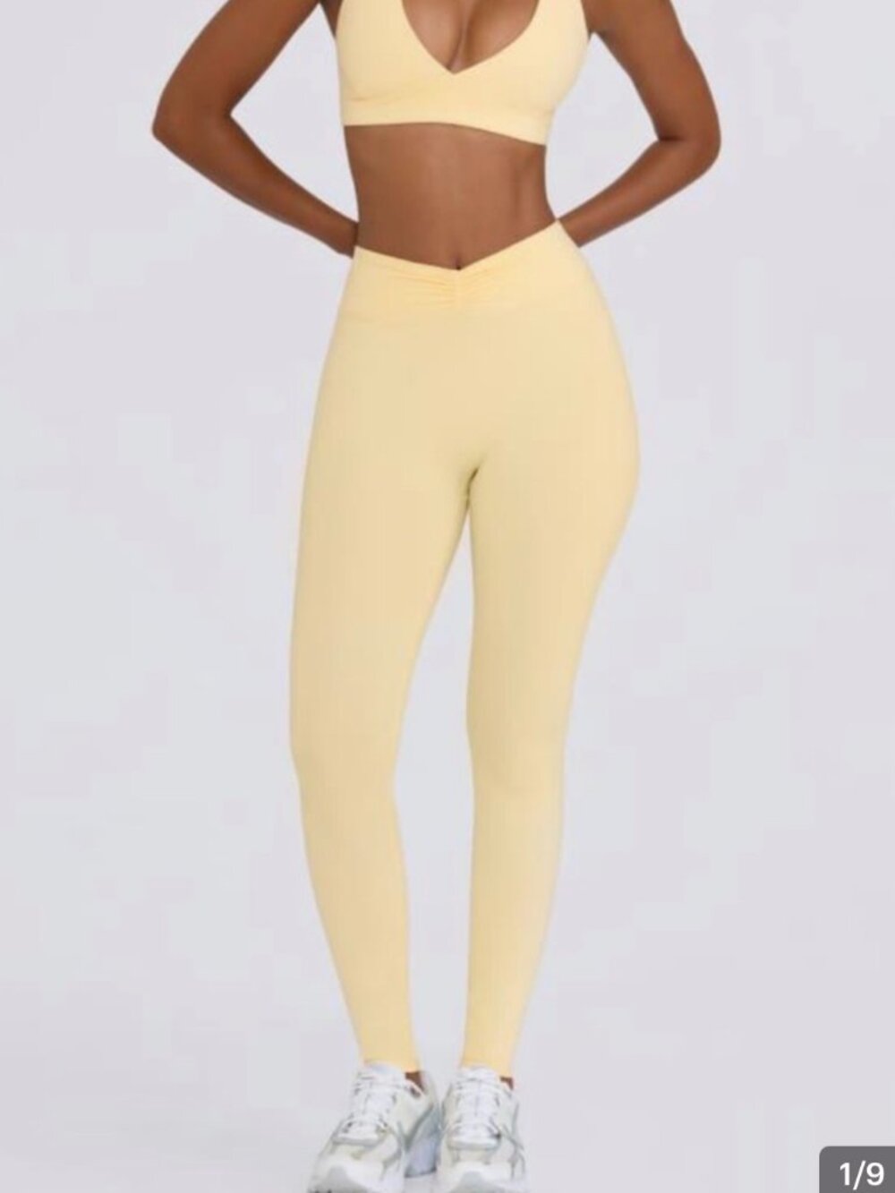 NWT Bo+Tee Butter Yellow Sculpt Leggings | High Waist Seamless Activewear